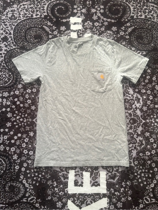 Carhartt Other - Carhartt Pocket T Shirt Kids Medium(10/12) Gray Workwear Logo Pocket Tee Casual